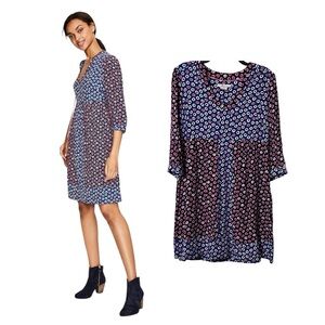 Boden Mollie Shift Dress MicroFloral Print Size 8
